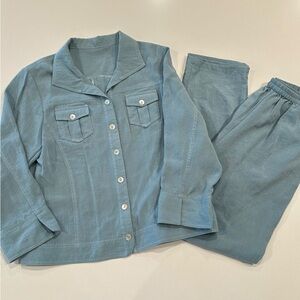 Fridaze‎ Linen Jacket and Pants Set Size Medium